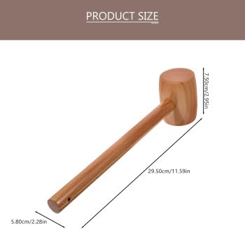 Image of Mini Wooden Hammer for Boy Girl Ergonomic Design Egg Crab Smashing Tool for Kitchen Use High-Grade Material