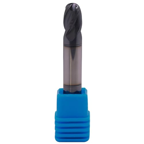 Image of BestParts 5Pcs 3 /8 inch Solid Carbide Ball Nose End Mill - Double End - AlTiN Coated, 4 Flute, 30 Degree Helix, 3 /8 inch Cutting Diameter, 3 /8 inch Shank Diameter, 9 /16 inch Length of Cut, 2-1 /2 inch Overall Length