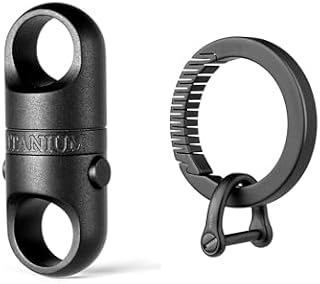 [TISUR] チタン マグネットリリーサー+チタン丸型カラビナ1個+Dリング1個