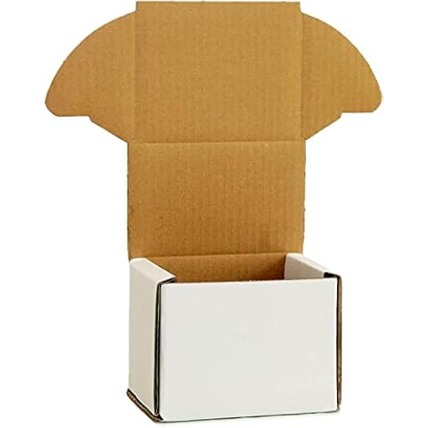 KAPCO Smash Proof Boxes White for Shipping and Gifts, Mailing and Packing Box, Blank Mug Mailer Boxes, Easy Folding Gift Box with Lid (11.5x8.5x10cm) (25) Cover