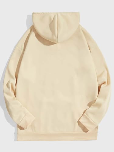 Image of SXV STYLE Hooded Pullover Solid Plain Unisex Cotton Oversized Baggy Sweatshirt Hoodie