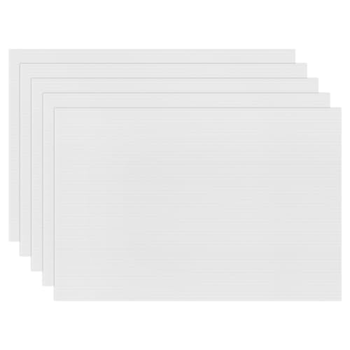 Image of M METERXITY 5-Pack Corrugated Plastic Sheets, 12 Inch x 16 Inch Waterproof Blank Corrugated Poster Board Yard Signs for Garage Sale /Office /Classroom /Party /Lawn Sign Road [3mm Thick, White]