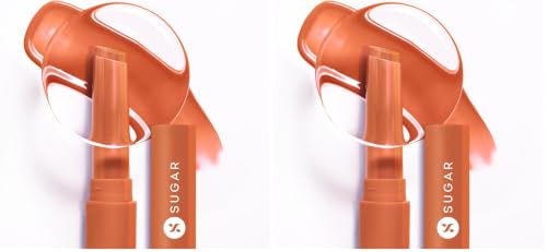Image of SUGAR Cosmetics Glide Peptide Plumping Gloss Stick with Collagen & Ceramides | Instantly Pumps | 2.7g - 01 Peach Ping (Pack of 2)