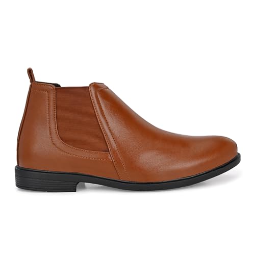 Image of Amico Men's Slip On Fashion Chelsea Boots | High Tops, Soft Cushioned Insole, Comfortable Fit, Trendy, Stylish Boots