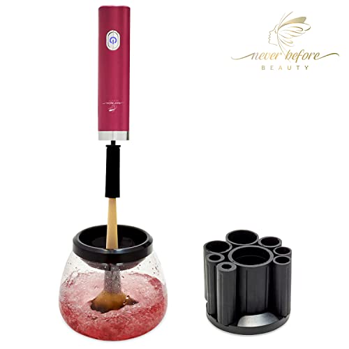 Automatic Makeup Brush Cleaner Machine - Easy To Use Electric Quick Dry Make Up Brush Cleansers Tool Designed To Fit All Makeup Brushes – Pink