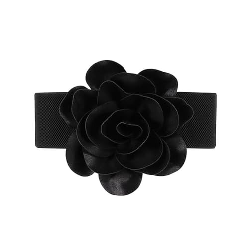 Oyccen Cinturón Decorativo de Vestido para Mujer Cinturón Ancho Elástico Cinturones de Cintura de Flores