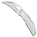 Spyderco Byrd Crossbill Folding Knife - Stainless Steel Handle with PlainEdge, Hollow Grind, 8Cr13MoV Steel Blade and Back Lock - BY07P