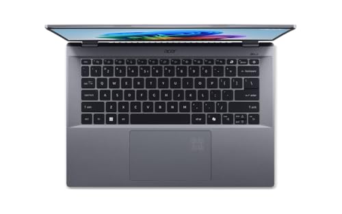 Image of Acer Swift Go 14 AI PC, Qualcomm SnapdragonX Plus X1P-42-100,Office 2024 + M365 Basic,(16GB LPDDR5X / 512GB SSD /14.5-inch WUXGA / /Qualcomm Adreno /1440p IR Camera with Shutter /Win11) 1.32 kg, Steel Grey.