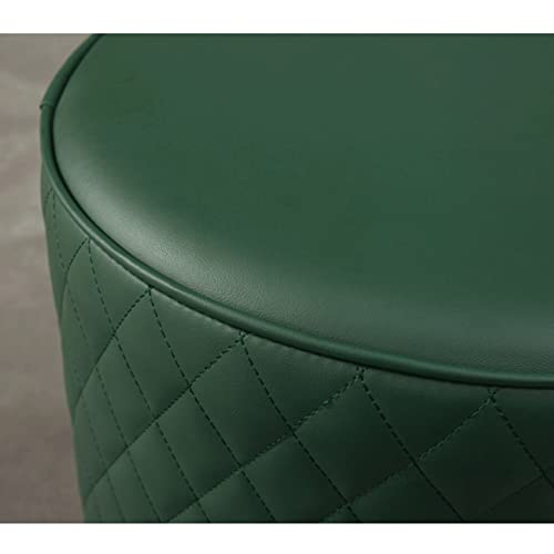 Repose-pieds ottoman cuir véritable marron salon banquette rangement - 7