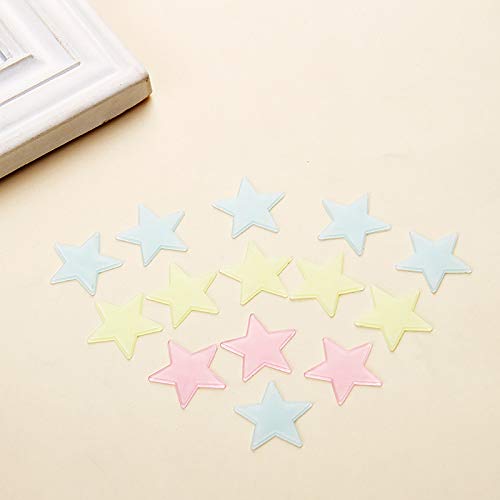 100 pegatinas de estrellas que brillan en la oscuridad para pared miniatura 6