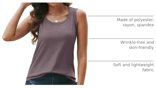 Image of AUTOMET Women's Square Neck Tank Top | Soft Lightweight Sleeveless Shirt, Loose Fit Flowy Summer Basic for Layering, Casual & Workout