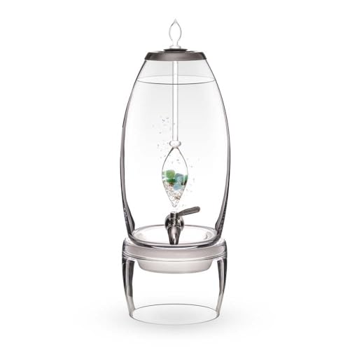 VitaJuwel Grande Forever Young | Crystal Water Fountain with Aventurine, Aquamarine, Smoky Quartz & Clear Quartz - Cleansing/Detox, Stress-Relief & Serenity