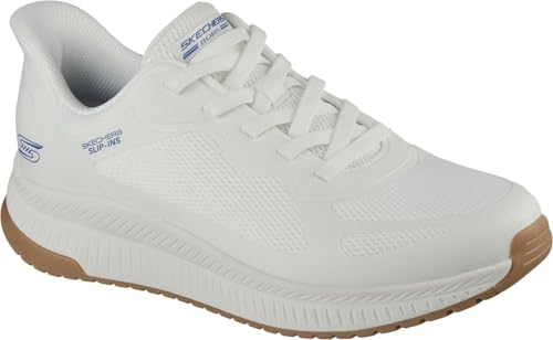Skechers - Mens Bobs Sport Squad Chaos 4 Slip On Shoes, Color White, Size: 10 W US