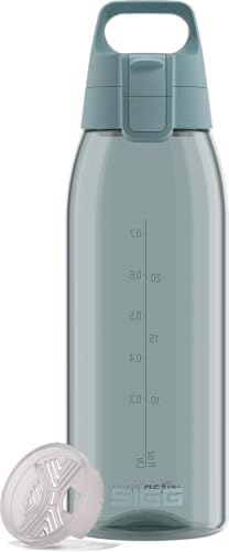 Sigg - Tritan Water Bottle - Total Color ONE Morning Blue - Suitable For Carbonated Beverages - Dishwasher Safe - Leakproof - Featherweight BPA Free - 1L