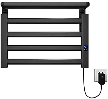 Kiaoeiuyti Calentador de Toallas eléctrico, Calefacción por toallero, Calentador de Pared, Secador de Toallas de Aluminio Espacial, Radiador de bajo Consumo de 80 W Interesting Life