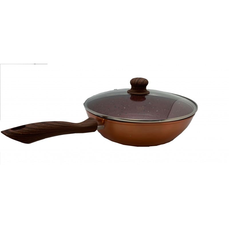 venteo - Sauteuse granit 24 cm KitchenPro - Revêtement antiadhésif + couvercle
