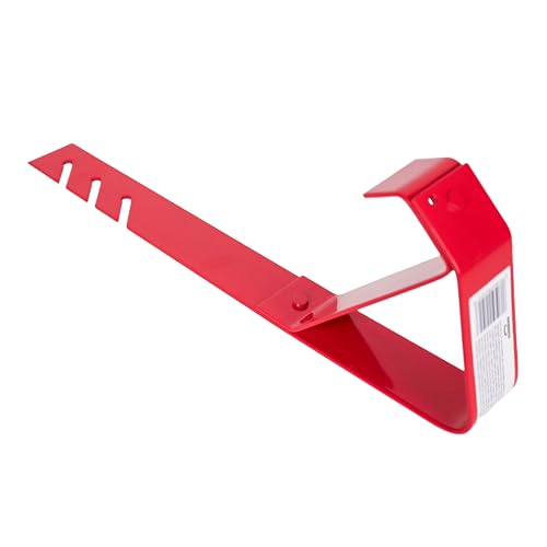 Image of Guardian 2504 Fixed Heavy Duty Roofing Bracket for Use with 12 /12 Pitch Roofs 6 Inch by 45 Degree Fixed Angle Platform Powder Coated Red OSHA Compliant