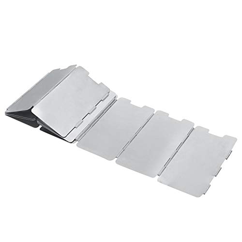DEWIN Stove Windscreen, Camping Stove Windscreen Outdoor Mini Portable Foldable 11-Plate Camping Picnic BBQ Cooking Stove Windscreen - Image 2