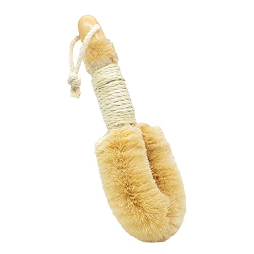 Escova de Banho de Sisal - Escova de sisal para esfregador de costas multifuncional amigável para a pele - Escova de esfoliação corporal antiderrapante para escovação a seco Ming chen