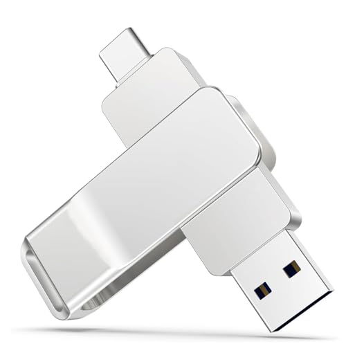 Powice Memoria USB C de 512 GB, USB 3.0/Type-c 2 en 1, USB C para teléfono Android, portátil, tableta, Mac, unidad de estado sólido de hasta 50 MB/s
