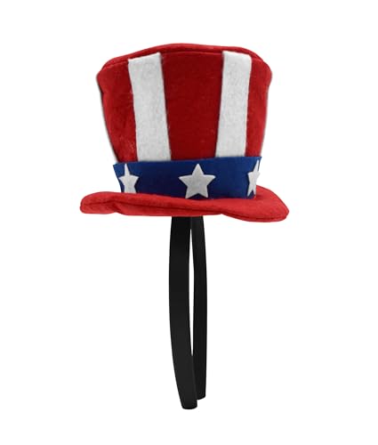 Nicky-Bigs-Novelties-4th-of-July-Mini-Uncle-Sam-USA-Patriotic-Top-Hat-On-Headband-Costume-Accessory
