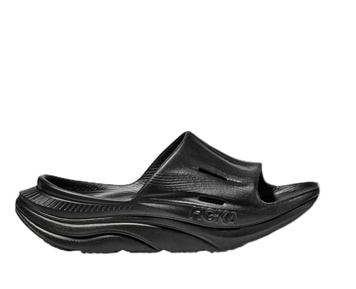 HOKA Unisex-Adult Ora Recovery Slide 3 Sandals Shoes (Black/Black, US Footwear Size System, Adult, Men, Numeric, Medium, 9)