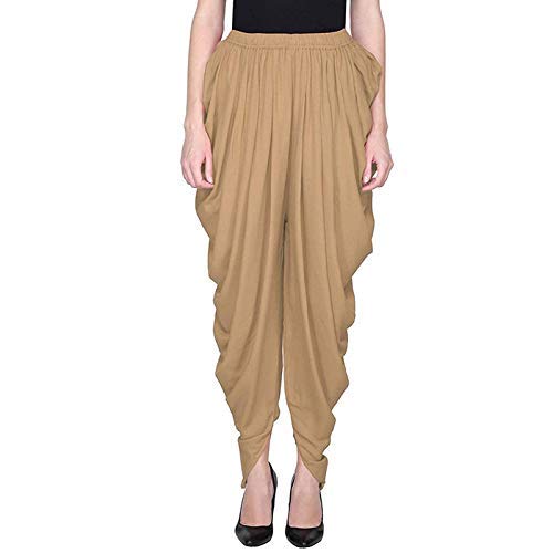 kbnbj Women's Regular Fit Dhoti Pant Beige-picture-10