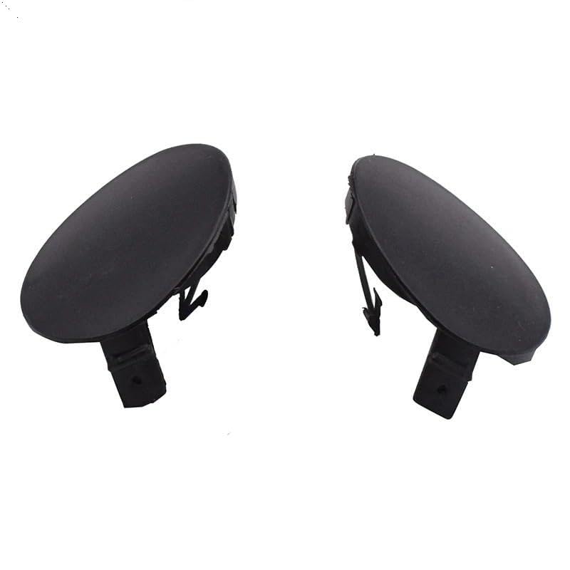 1 Pair Left and Right Front Bumper Tow Hook Cover Cap for Toyota Corolla 52127-02910 52128-02910 Black Plastic
