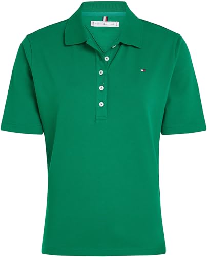 Tommy Hilfiger Damen Poloshirt Kurzarm 1985 Reg Pique Polo Ss Regular Fit, Grün (Olympic Green), XS – Ansicht 4