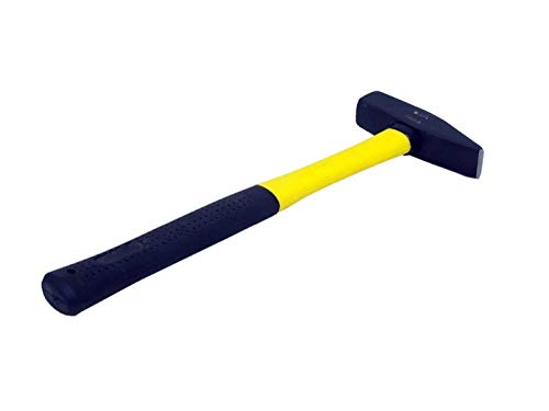 Image of Jon Bhandari Tools 300g Machinist Hammer - High Carbon Steel Head, Shock Absorbing TPR Grip - Heavy Duty Riveting, Metal Shaping, Flattening, Metalworking & Dent Removal Tool for Professionals & DIY