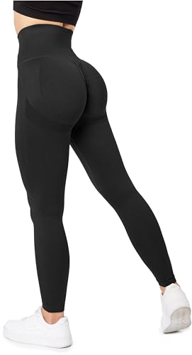 Legging de sport femme push up opaque et gainant contre l'effet fessier plat
