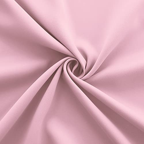 Image of KOUFALL Bubble Gum Pink Blackout Curtains for Girls Room, Cute Light Pink Nursery Curtains Girl, Princess Black Out Girly Curtains for Kids Bedroom, 2 Panels, 52 Inch Wide x 84 Inch Long
