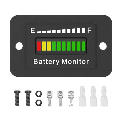 Indicador de batería, IPX65 resistente al agua, monitor de batería, indicador de voltaje 12 V, 24 V, 36 V, 48 V, 60 V, 72 V, medidor de capacidad de batería, para Golf CART, Yamaha, club, CAR EZGO Indicador de batería, IPX65 resistente al agua, monitor de batería, indicador de voltaje 12 V, 24 V, 36 V, 48 V, 60 V, 72 V, medidor de capacidad de batería, para Golf CART, Yamaha, club, CAR EZGO