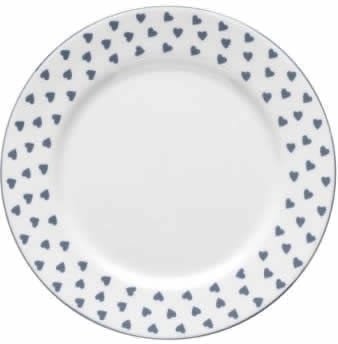 Roy Kirkham Nina Campbell Blue Hearts Tea plate 22 cm