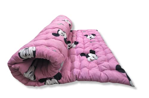 Deevine Craft Soft Cotton Quilt | Foldable Light Weight Filled Single Firm Mattress| Gadda (3D Design Printed, 1 Sleeping Capacity, 3 x 6 ft or 72 x 36 Inches)