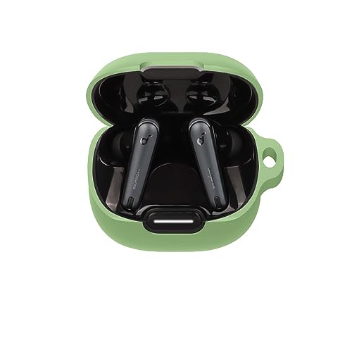 FTRONGRT Funda de Silicona para Auriculares Bluetooth para Anker Soundcore Liberty 4 NC, Durable y a Prueba de Golpes, Fundas para Anker Soundcore Liberty 4 NC Auricular Bluetooth.Verde Matcha