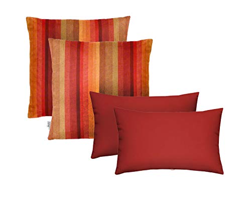 RSH DECOR: Lumbar & Square Pillows Set of 4 | 20