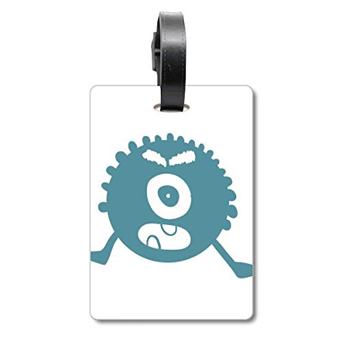 Étiquette bagage alien monster creature pour valise et sac de voyage cyclope