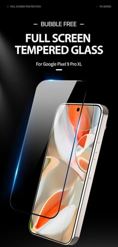 Image of Advanced HD+ Tempered Glass Gorilla Screen Protector Designed for Google Pixel 9 Pro XL - Edge to Edge Full Screen Coverage with Easy Installation Kit (Anti-Scratch)