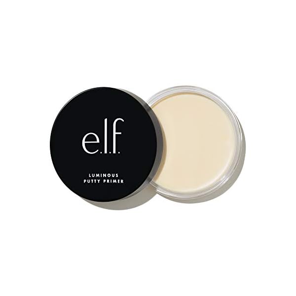 e.l.f. Luminous Putty Primer, Skin Perfecting, Lightweight, Silky, Long Lasting, Hydrates, Creates a Smooth Base, Illuminates, Plumps, Infused with hyaluronic acid and vegan collagen, 0.74 Oz