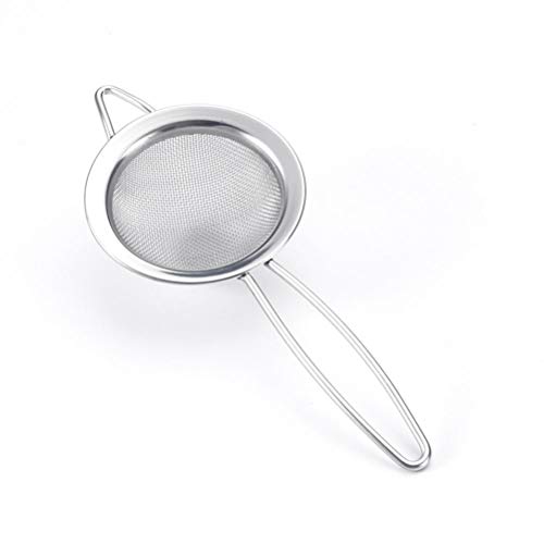 Fine Mesh Edelstahl -Teesiebsfeinnetz Design 2,6 Zoll, Mini -Cocktailfilter mit Gutem Griff, Sorgen Sie für Einen Filter für Tees, Cocktails, Mehl, Zucker, Gewürze, Einfacher Tee (30 Maschen)
