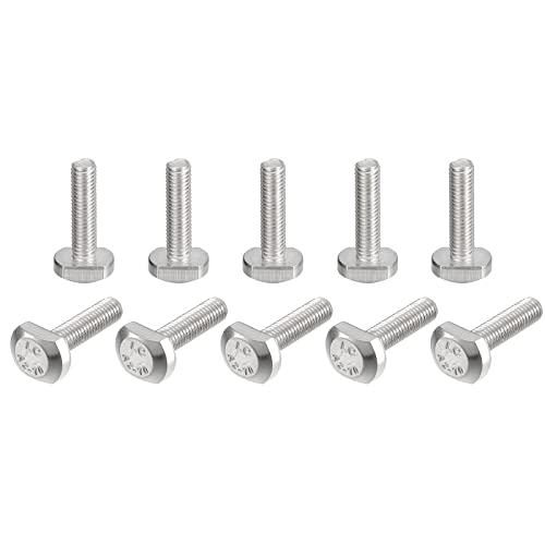 uxcell T-Slot Bolts, 20pcs M5x20mm T Slot Drop-in Stud Sliding Bolts 304 Stainless Steel T Shape Screws for T Track