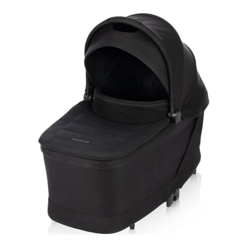 Maxi-Cosi Oria2 Carrycot, Sleep-Approved Newborn Bassinet with Memory Foam Reversible Mattress, ClimaFlow Ventilation, Folds Flat, Compatible with Maxi-Cosi Oxford & Leona Strollers – Twillic Black