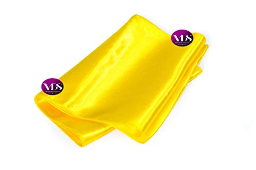 Vds Pack Of 30 Satin Table Runners Charmeuse Sateen Silk Centerpiece Cloth Linen For Wedding Birthday Graduation Engagement Ceremony Event Party Banquet Table Decoration (12X108 Inch)(Yellow) #TOP3