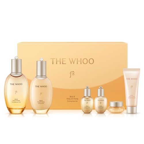 THE WHOO Firming Skincare 2pcs Gift Set | Korean Skin Care | Toner & Emulsion Duo with Glycoprotein Complex for Balanced Firm Skin