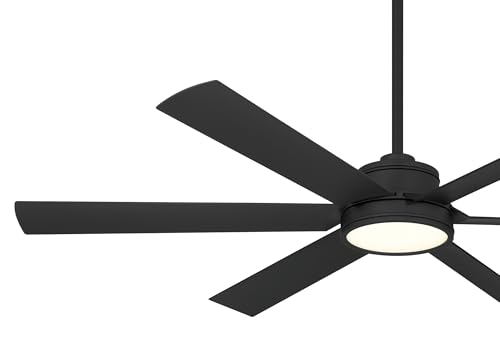 MINKA-AIRE F897L-CL Cairo 65" 6-Blade LED Smart Indoor/Outdoor Ceiling Fan - Coal Finish with Matte Lens thumbnail 2
