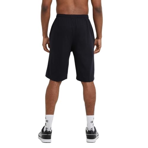 Image of Champion Men Graphic Lounge Short,Standard Fit,7 inch Inseam,Script Logo,Lightweight 100% Cotton Jersy,Available Regular,Big,Tall