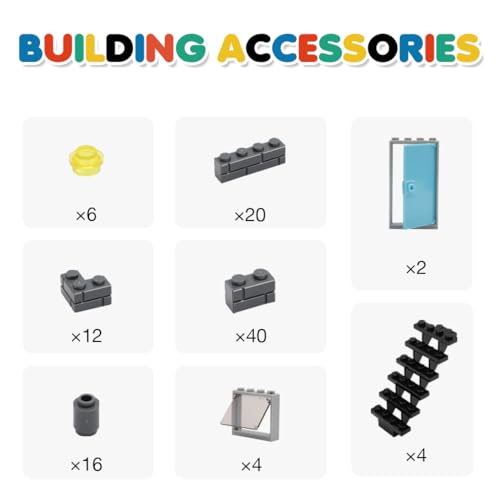 Lekebaby Classic 604 Pieces Building Bricks Kit Basic Brick Set for Kids Creative Play, Compatible with All Major Brands, Educational Toy for Boys Girls 6 Years Old and Up — view 4