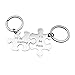 Skcess Porte Cle Personnalisée Acier Inoxydable, Porte Clés Puzzle Porte Clef Argent Gravé I'll Be Waiting/Back Cadeau Femme Homme