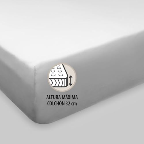 Juego de sábanas Burrito Blanco de algodón beige para cama de 105 cm 8
